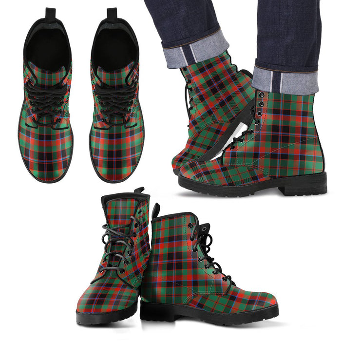 Cumming Hunting Ancient Tartan Leather Boots Footwear Shoes
