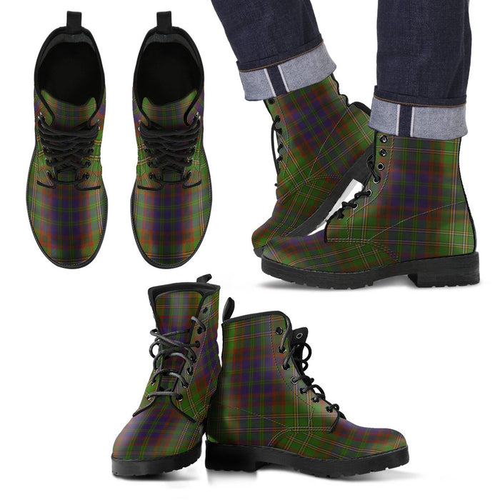 Cunningham Hunting Modern Tartan Leather Boots Footwear Shoes