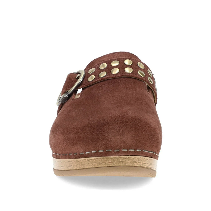 Dansko Branson Clog (Women) - Mahogany Suede Dress-Casual - Clogs & Mules - The Heel Shoe Fitters