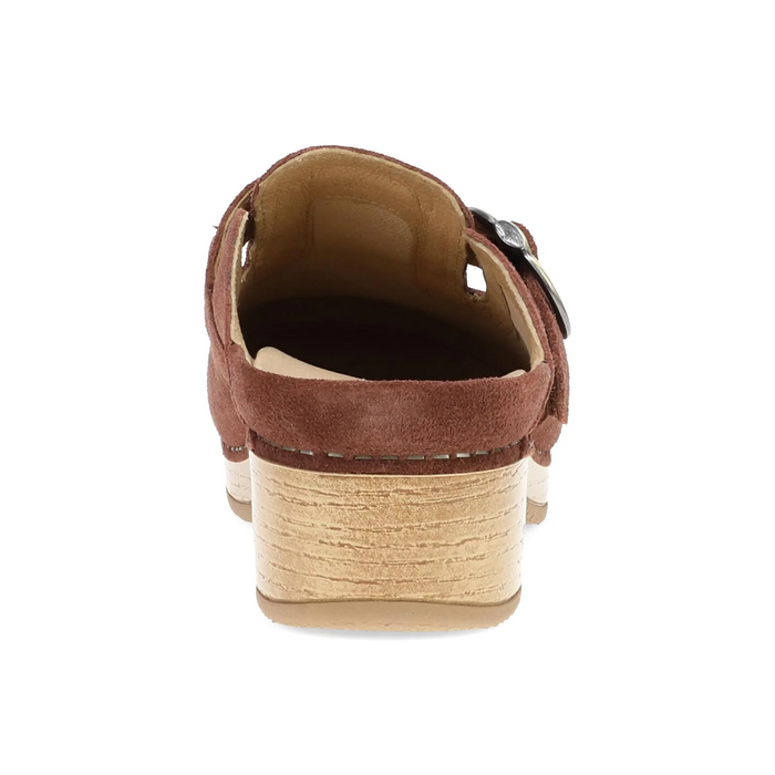 Dansko Branson Clog (Women) - Mahogany Suede Dress-Casual - Clogs & Mules - The Heel Shoe Fitters