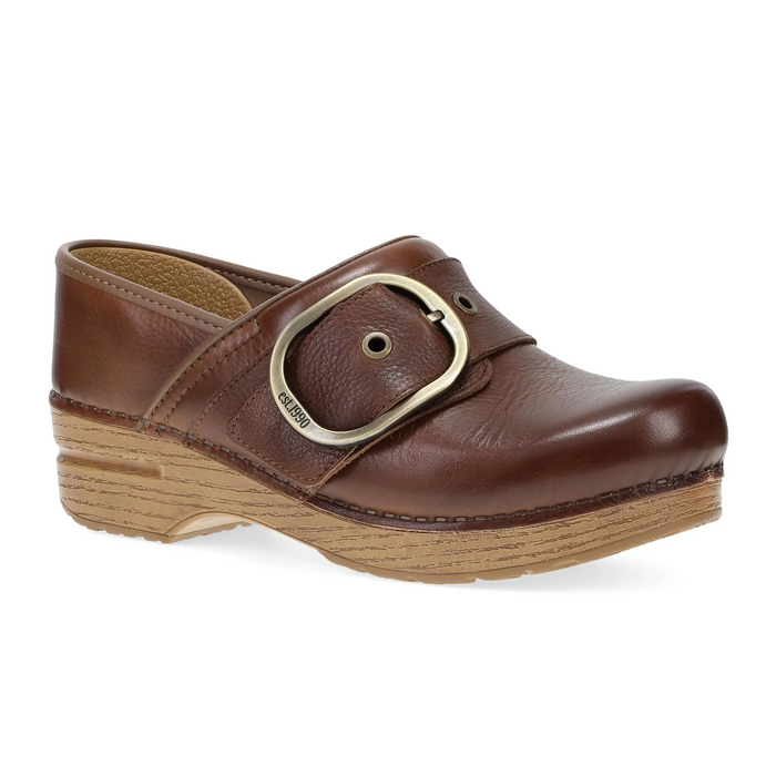 Dansko Pearson Clog (Women) - Brown Waxy Milled Dress-Casual - Clogs & Mules - The Heel Shoe Fitters
