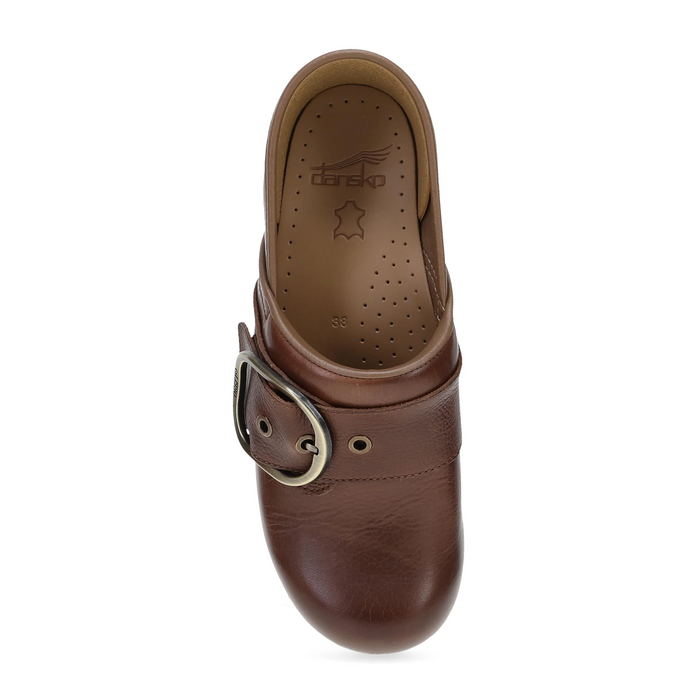 Dansko Pearson Clog (Women) - Brown Waxy Milled Dress-Casual - Clogs & Mules - The Heel Shoe Fitters