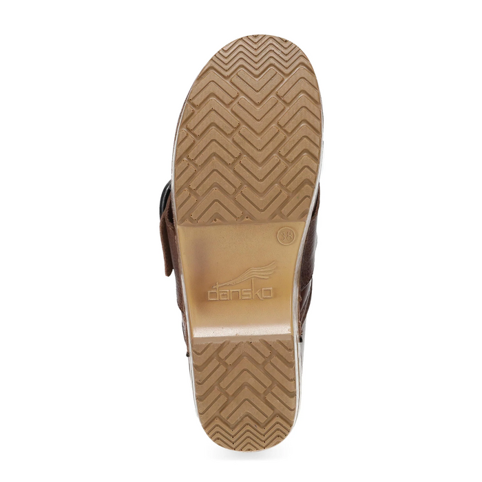 Dansko Pearson Clog (Women) - Brown Waxy Milled Dress-Casual - Clogs & Mules - The Heel Shoe Fitters