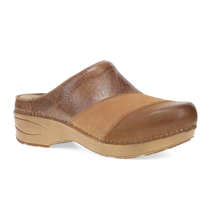Dansko Zinnia Clog (Women) - Tan Multi Dress-Casual - Clogs & Mules - The Heel Shoe Fitters