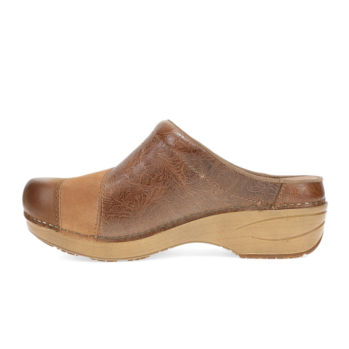 Dansko Zinnia Clog (Women) - Tan Multi Dress-Casual - Clogs & Mules - The Heel Shoe Fitters