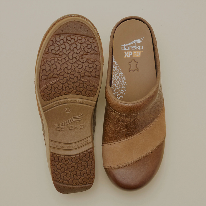 Dansko Zinnia Clog (Women) - Tan Multi Dress-Casual - Clogs & Mules - The Heel Shoe Fitters