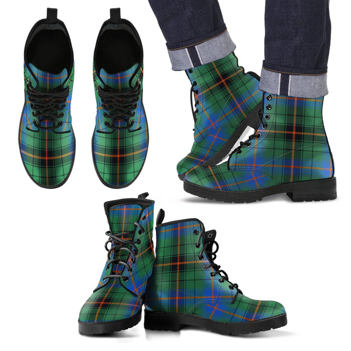 Davidson Ancient Tartan Leather Boots Footwear Shoes