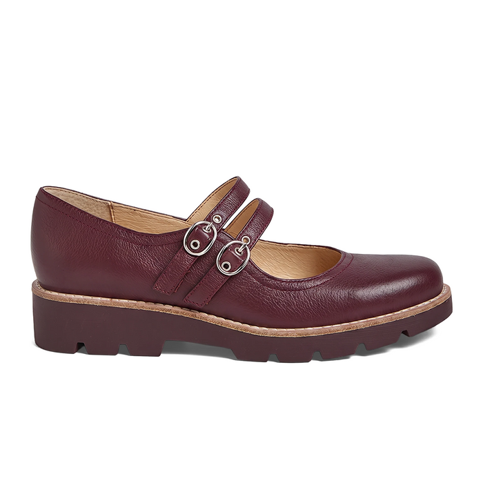 Django & Juliette Dabbie Mary Jane (Women) - Burgundy/Burgundy Sole Dress-Casual - Slip On - The Heel Shoe Fitters