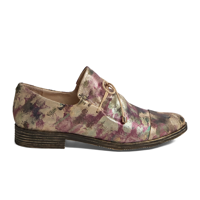 Django & Juliette Kotty Loafer (Women) - Burgundy Smudge Paint Dress-Casual - Loafer - The Heel Shoe Fitters