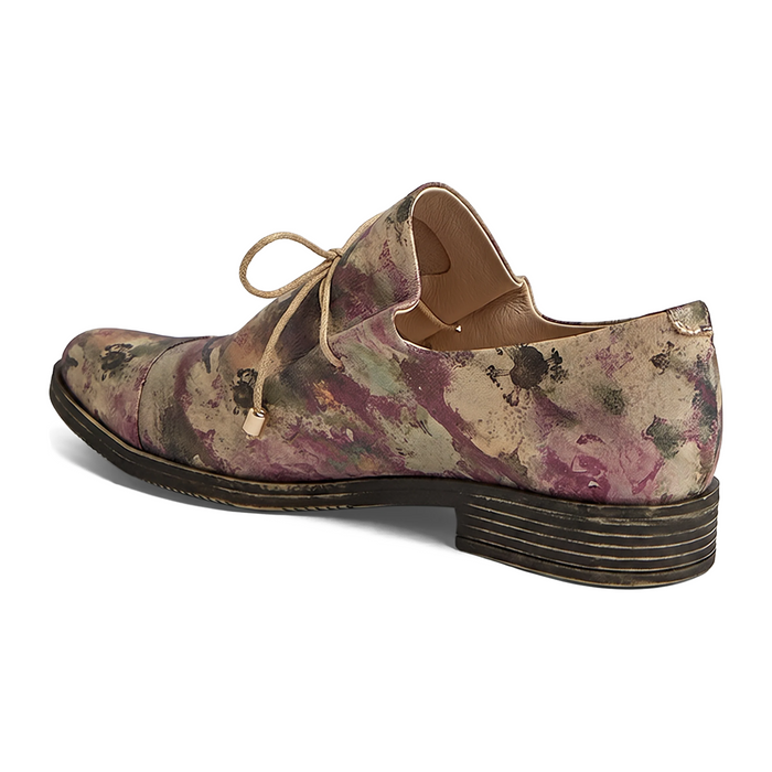 Django & Juliette Kotty Loafer (Women) - Burgundy Smudge Paint Dress-Casual - Loafer - The Heel Shoe Fitters