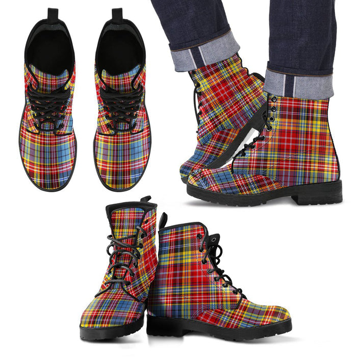 Drummond of Strathallan Tartan Leather Boots Footwear Shoes