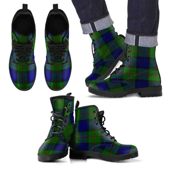 Dundas Modern Tartan Leather Boots Footwear Shoes