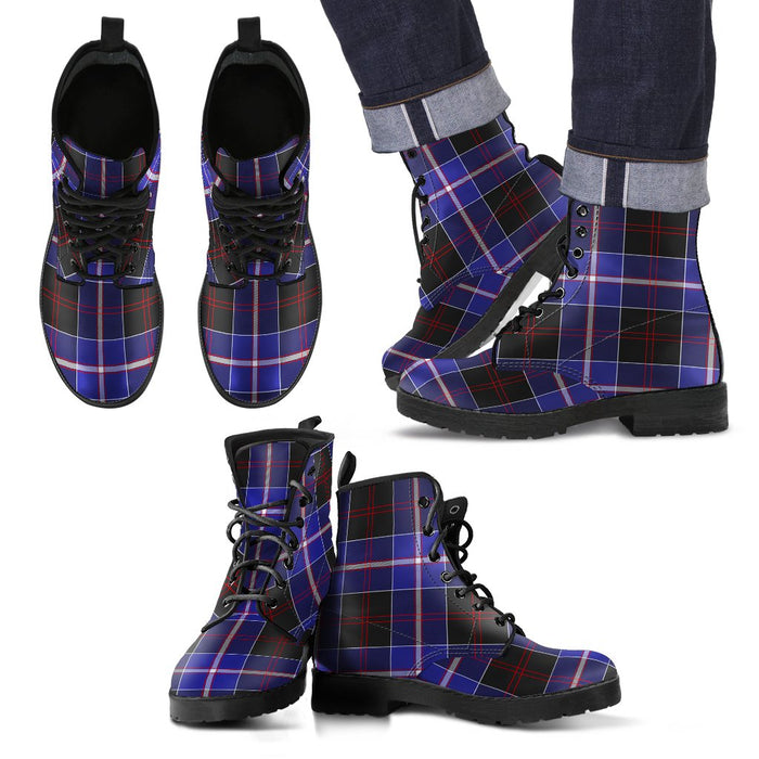Dunlop Modern Tartan Leather Boots Footwear Shoes