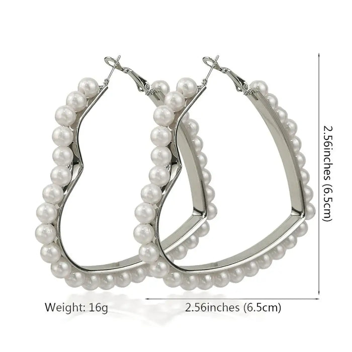 Earrings For Women Heart Statement Earring Geometric Female Jewelry
