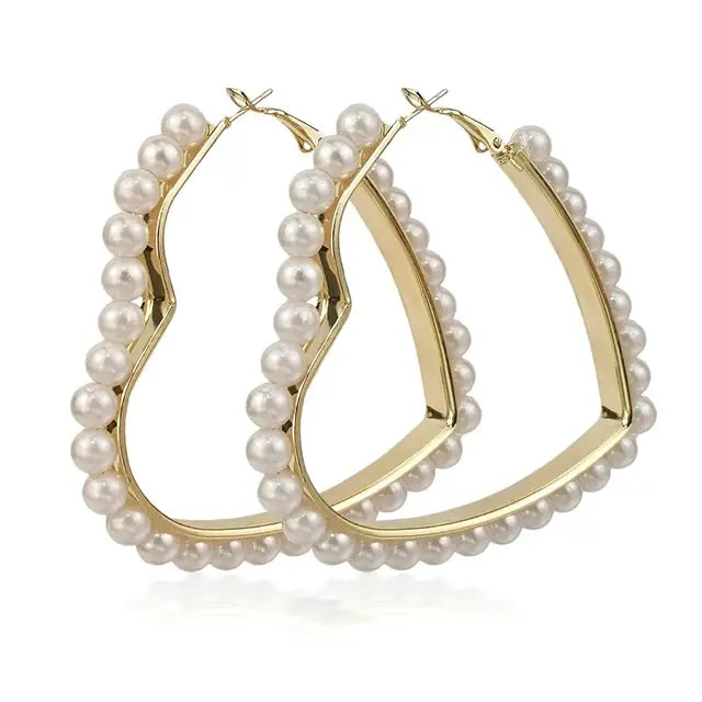 Earrings For Women Heart Statement Earring Geometric Female Jewelry