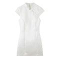 Elegant silk rope knot dress
