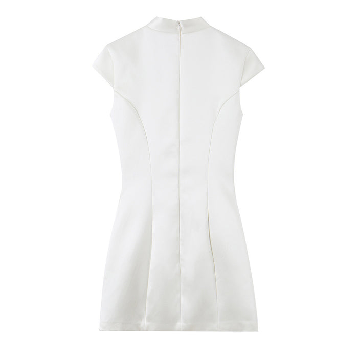 Elegant silk rope knot dress