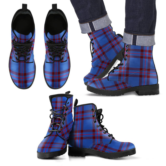 Elliot Modern Tartan Leather Boots Footwear Shoes