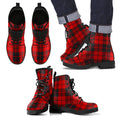 Ettrick District Tartan Leather Boots Footwear Shoes