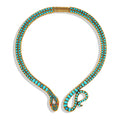 Exaggerated Snake Collar Statement Necklace