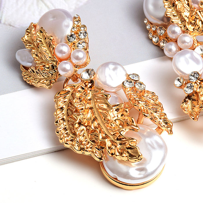 Fashion earrings ZA exaggerated pearl jewelry