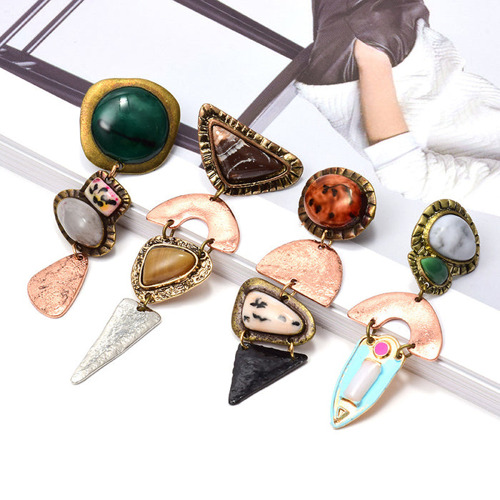 Fashion Stone Dangle Earrings Jewelry