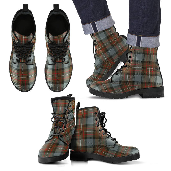 Fergusson Weathered Tartan Leather Boots Footwear Shoes