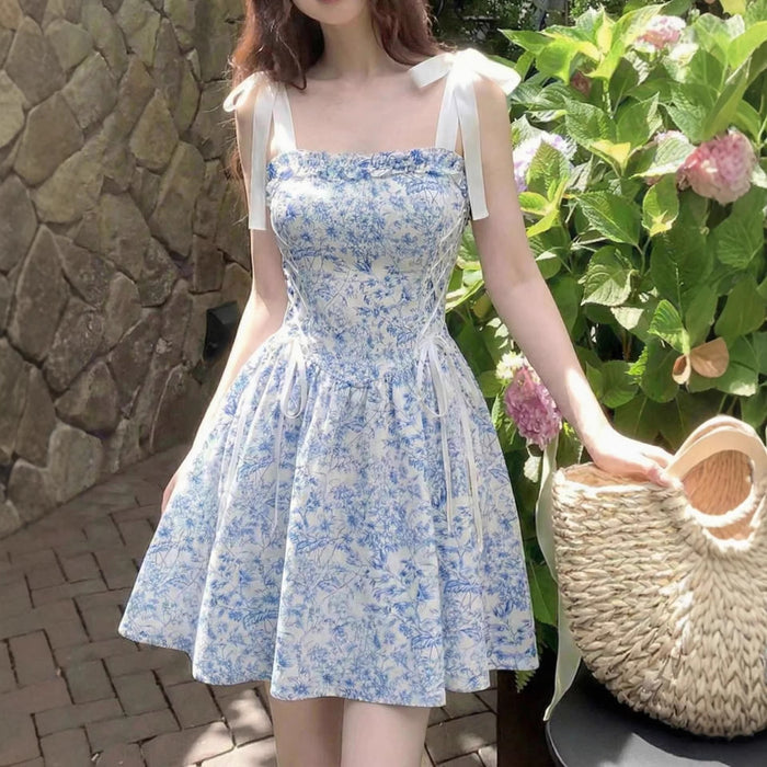 Floral tie dress