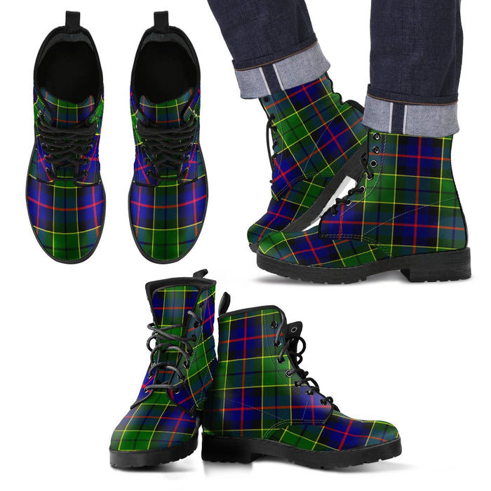 Forsyth Modern Tartan Leather Boots Footwear Shoes