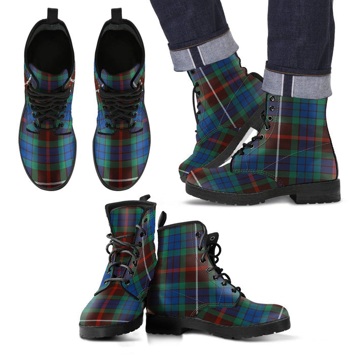 Fraser Hunting Ancient Tartan Leather Boots Footwear Shoes