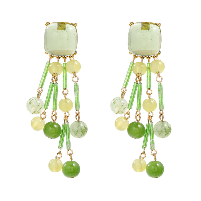 Fruit Floral Tassel Earrings Unique Jewelry Accessory