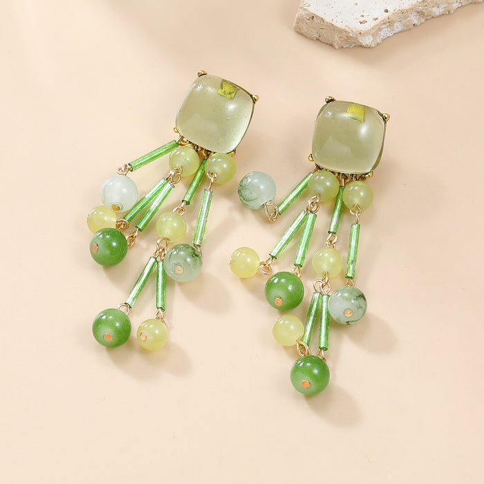 Fruit Floral Tassel Earrings Unique Jewelry Accessory