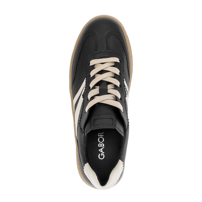 Gabor Faith Sneaker (Women) - Black/Latte Athletic - Casual - Lace Up - The Heel Shoe Fitters