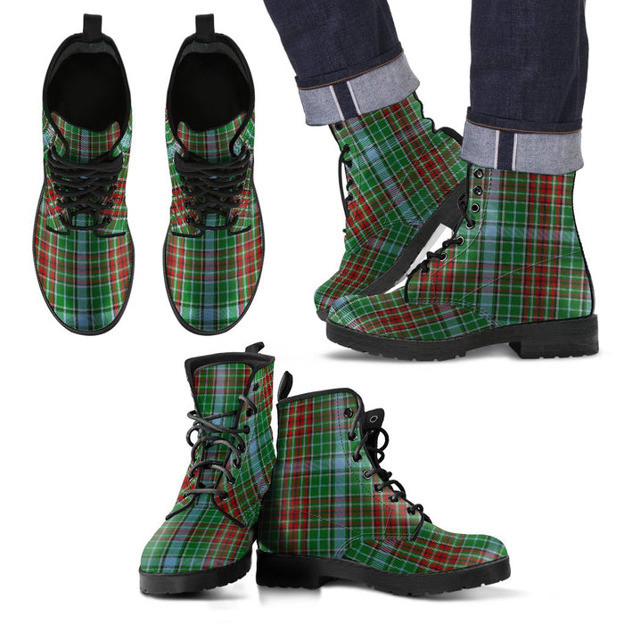 Gayre Tartan Leather Boots Footwear Shoes