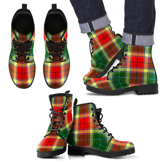 Gibbs Tartan Leather Boots Footwear Shoes