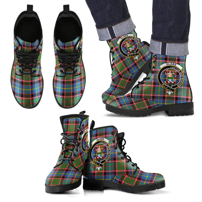 Glass Leather Boots Footwear Shoes