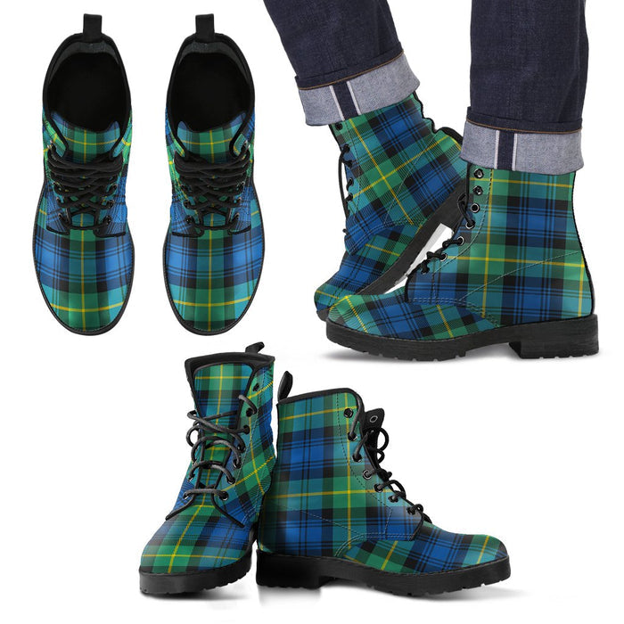 Gordon Ancient Tartan Leather Boots Footwear Shoes