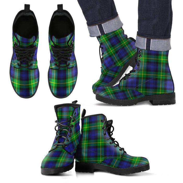 Gordon Modern Tartan Leather Boots Footwear Shoes