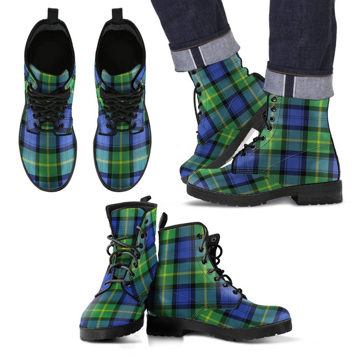 Gordon Old Ancient Tartan Leather Boots Footwear Shoes