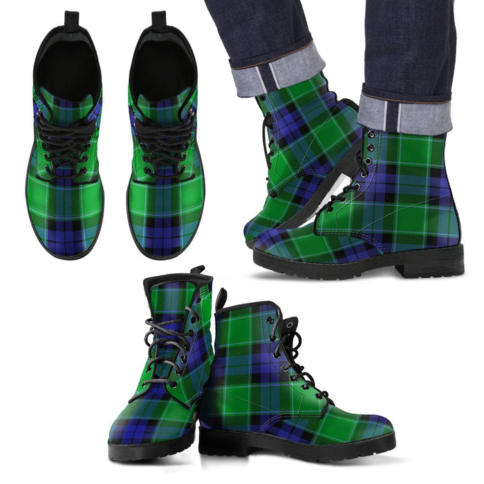 Graham of Menteith Modern Tartan Leather Boots Footwear Shoes