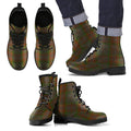 Gray Tartan Leather Boots Footwear Shoes