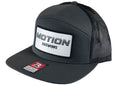 Gray/Black Flat Bill Snapback w/ White Retro Patch - Motion Raceworks