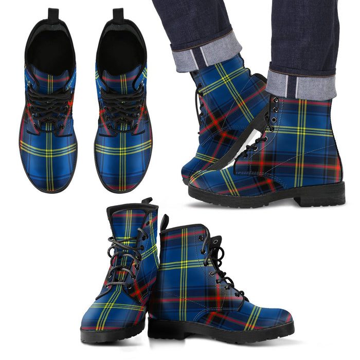 Grewar Tartan Leather Boots Footwear Shoes