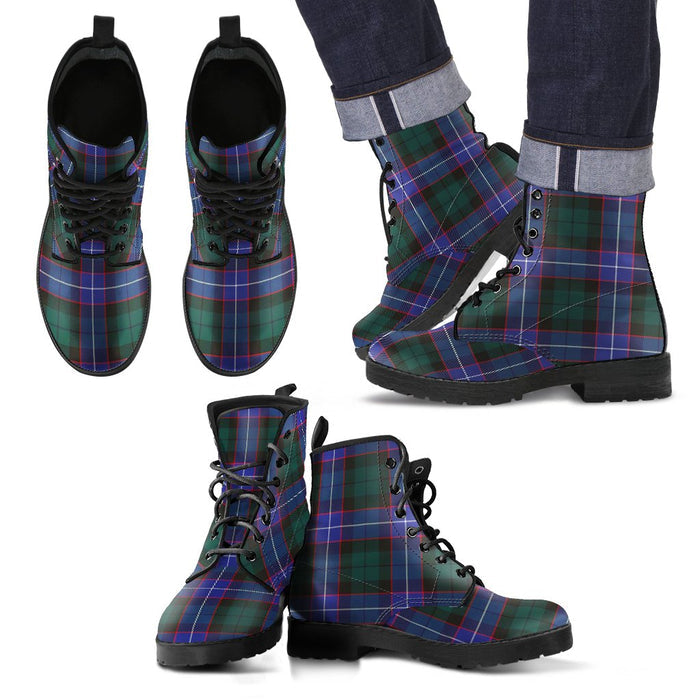 Guthrie Modern Tartan Leather Boots Footwear Shoes