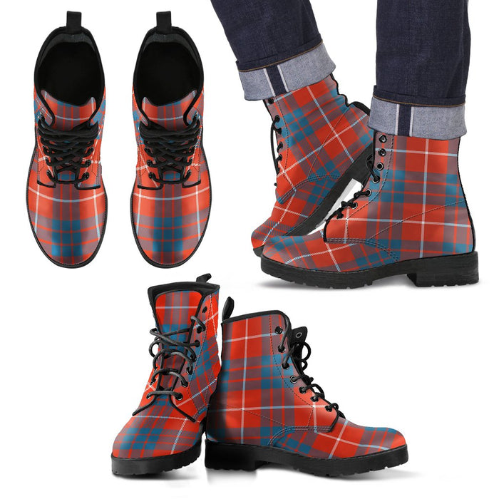 Hamilton Ancient Tartan Leather Boots Footwear Shoes