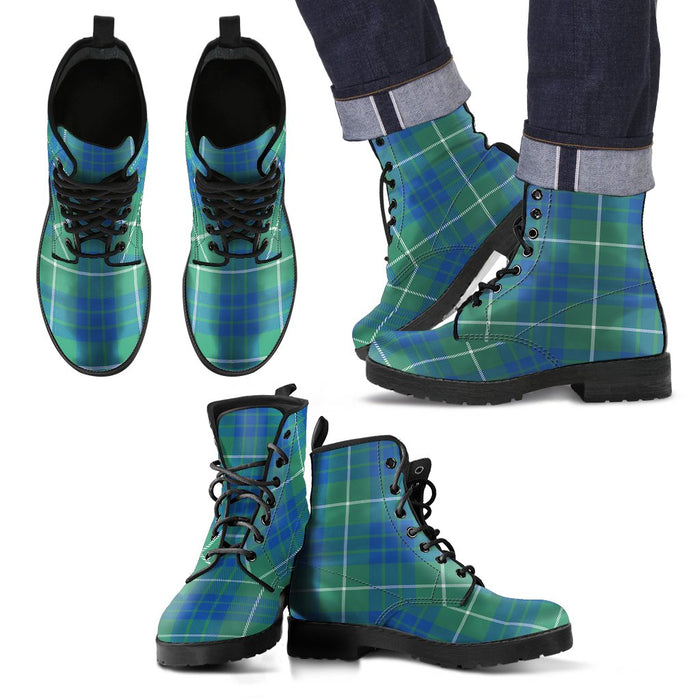 Hamilton Hunting Ancient Tartan Leather Boots Footwear Shoes