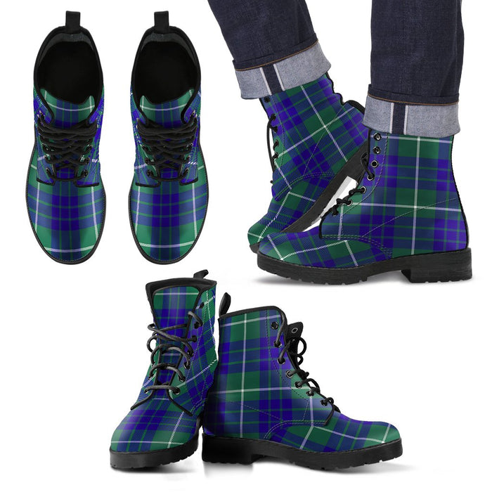 Hamilton Hunting Modern Tartan Leather Boots Footwear Shoes