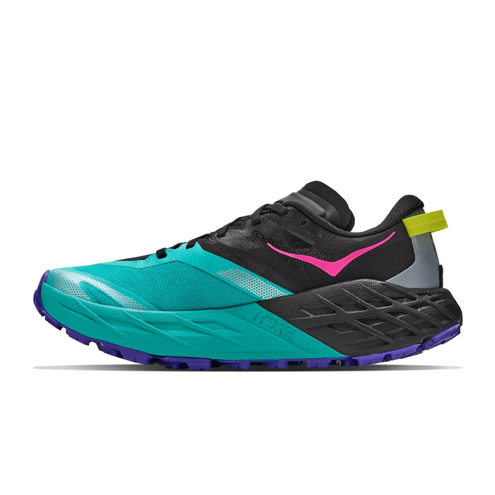 Hoka Speedgoat 7 Trail Running Shoe (Women) - Black/Electric Aqua Athletic - Running - Trail - The Heel Shoe Fitters