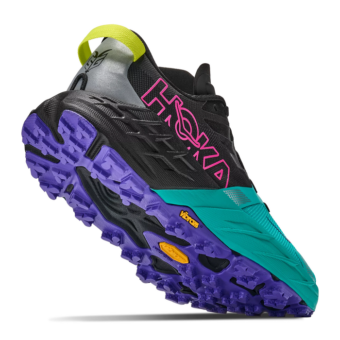 Hoka Speedgoat 7 Trail Running Shoe (Women) - Black/Electric Aqua Athletic - Running - Trail - The Heel Shoe Fitters