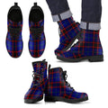Home Modern Tartan Leather Boots Footwear Shoes